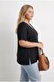 Women's Plus Size Short Sleeve V-Neck Stone Detailed Blouse 2051-26 - 3
