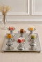 6-Piece Beaded Stainless Steel Silver Macaron Holder, Candy Bowl, Coffee Side Serving Tray - Decorative Bowl