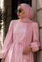 Lina Dress with Stitching and Lace Detail Tsd260223 Dusty Pink - 3