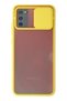 Aconcept Galaxy A02S Case Palm Frosted Camera Sliding Silicone (182237) - Yellow