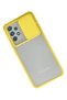 Aconcept Galaxy A72 Case Palm Frosted Camera Sliding Silicone (204417) - Yellow - 2