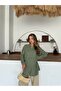قميص نسائي من الدنيم مطرز بالخرز من الأمام بقصة واسعة - 6