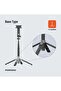 Dual Lighting Selfie Stick Monopod with 4-Leg Detachable Tripod / 135cm Extended Height / 4.7"-7" Mobile Compatibility / Rechargeable Battery / Remote Shutter - Black - 5