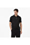 Men's Black Regular Fit Polo Neck T-Shirt