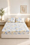 طقم ملاءات مطاطية منقوشة |   طقم ملاءة سرير وغطاء وسادة مفرد-مزدوج - 2