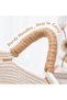 (U19)Woven Rope Laundry Hamper Tall Laundry Basket for Blanket Storage Large Dirty Clothes Hamper for Toys Decorative Baby Nursery Hamper for Bedroom Living Room - 4