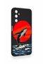 Samsung A05S Compatible Red Sun Whale Patterned Silicone Case - 2