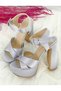 Guaranteed Running Performance Skin Satin 13 cm Platform Heeled Women's Evening Dress Shoes