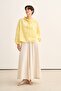 Women's Brode Floral Gathered Collar Blouse Yellow