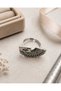 Vintage Playing Card Design Adjustable Women's Ring – Antique Silver Color with Ace Card Detail - 3