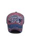 Ünise Washed Vintage Cotton Baseball Cap with Sharks Shark Embroidery and Ripped Detail in 5 Colors - 2
