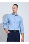 Men Sky Blue Long Sleeves Slim Fit Shirt