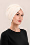 Ecru Double-Sided Sandy Hijab Cap |   Sea Pool Compatible Practical Cap |   Non-Slip, Anti-Sweat, Ready-To-Use Cap |   Double-Way Hijab Bonnet - 3