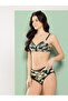 Green Camo Print Lightly Padded Non Wired Bra and Brief Set - 4