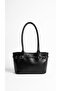 Women's Stylish Daily Shoulder and Arm Tote Bag with Belt Detail, Large Internal Volume, Double Handle, and Buckle