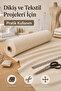 10 Meters Raw Beige Fabric – Punch Lining Fabric Throw Pillow Runner Tablecloth Bed Sheet Bedding Upholstery Fabric Solid Color - 8