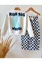 Boy's Slogan Printed 3-Yarn Fabric Undergarment Set - 5