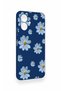 Tecno Spark Go 2 Compatible Blue Daisy Patterned Silicone Case - 3