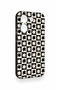 Poco X8 Pro Compatible Flower Motif Checkered Pattern Silicone Case - 3