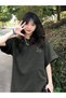 Women's Smoked Figure Rabbit Printed Oversize T-Shirt