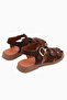 Elvin Brown Suede Blunt Toe Women's Sandals - 5