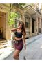 Women's Wide Belt Detailed Skirt with Inner Shorts - 6