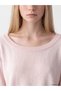 Pink Boat Neck Women's Knitwear Sweater - 3