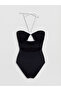 Alita City Lcw Dream Black Plain Women's Swimsuit with a Difference - 3