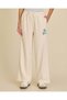 Senior Girls Ivory Printed Wide Leg Pants
