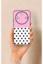Honor Magic 8 Lite Compatible Pink Striped Polka Dot Patterned Silicone Case