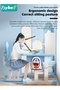 Enlarged Kids Table and Chair Set, Kid Study Table, Multifunctional Children's Reading Study Activity Desk, Ergonomic Toddler Chairs, with Sitting Posture Corrector, Storage Drawer, Bookcase, Reading - 8