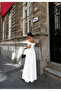 Women's White Eyelet Detailed Gipeli Maxi Dress Yel221719 - 3