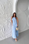 Women's Maxi Length Ruffled Front Sleeveless Lined Chiffon Dress - 5