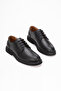 Genuine Leather Men's Classic Shoes Daily Comfort Lace-Up Black Florence - 5