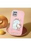 Samsung Galaxy A12 Compatible Case with Camera Protector Pink Silicone Couple Phone Case with Kitty Pattern - 2