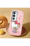 Vivo Y29 5g Compatible Case with Camera Protector Pink Silicone Couple Phone Case with Kitty Pattern - 2