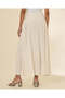 Women Beige Pleated Maxi Skirt - 3
