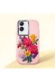 Vivo Y28 Compatible Case Camera Protective Pink Silicone Couple Phone Case with Floral Pattern