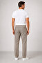 Men's Slim Fit Linen Side Pocket Trousers 1100-Beige - 3