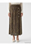 Nevavm Patterned Belmando Flared Skirt with Elastic Waist - 2