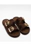 Women's Daily Double Buckle Side Rope Wrapped Sandals - 2