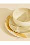 Assorted Beige Floral Porcelain Dinner Set (12 Piece) - 8