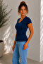 Women's Cotton V-Neck Slim Fit Basic T-Shirt - 2