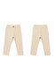 Girl's Ribbed Camisole Leggings - Cream Color