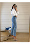 Julia Milano Blue Medium Snow Wash Daily Wear Comfortable Mom Boyfriend Comfort Jean Women's Denim Trousers (New Season) (2026) - 2
