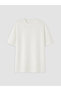 Ecru Crew Neck Men's T-Shirt - 4