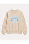 Chicago Print Detailed Crew Neck 2 Thread Sweatshirt