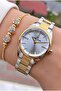 Yellow Silver Color - Small Case Women's Wristwatch - with Bracelet Gift 010Dkl00-427