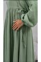 Side Tie Muslin Hijab Dress - 3