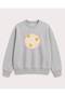 Smiling Faces Emoji Printed 2 Thread Threaded Crew Neck Sweatshirt